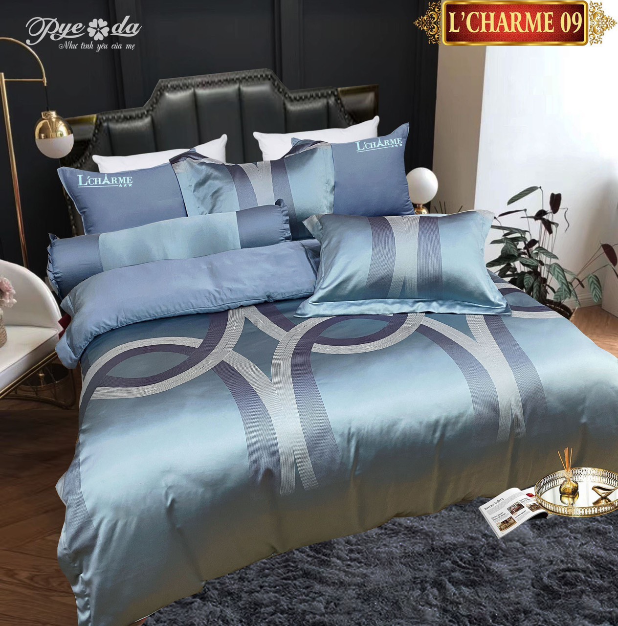 Bộ ra phủ Tencel phối tơ tằm VIP