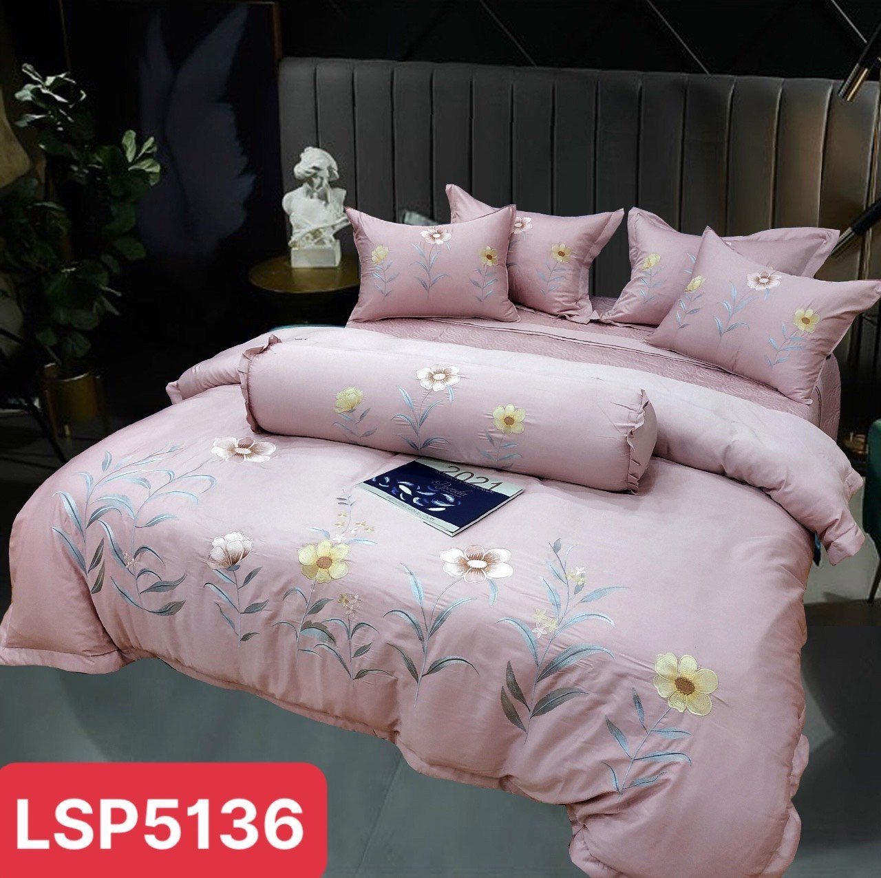 Bộ Ra Phủ chần thêu Tencel Pyeoda 120S - Ảnh 3