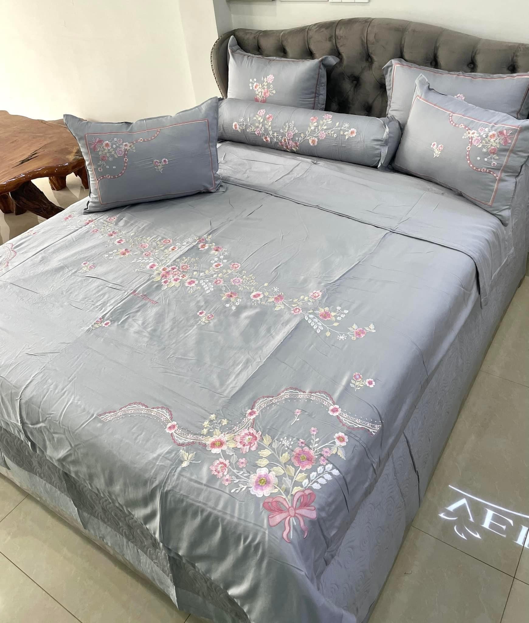 Bộ Ra Phủ chần thêu Tencel Pyeoda 120S - Ảnh 7