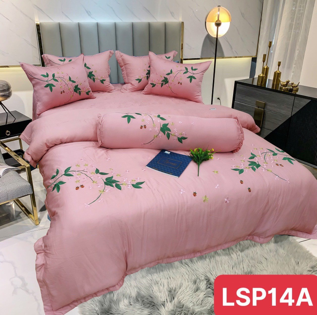 Bộ Ra Phủ chần thêu Tencel Pyeoda 120S - Ảnh 14