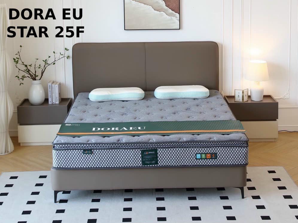 Tận Hưởng Giấc Ngủ Hoàn Hảo với Đệm Lò Xo Túi Nhập Khẩu Dora Eu Star 25F