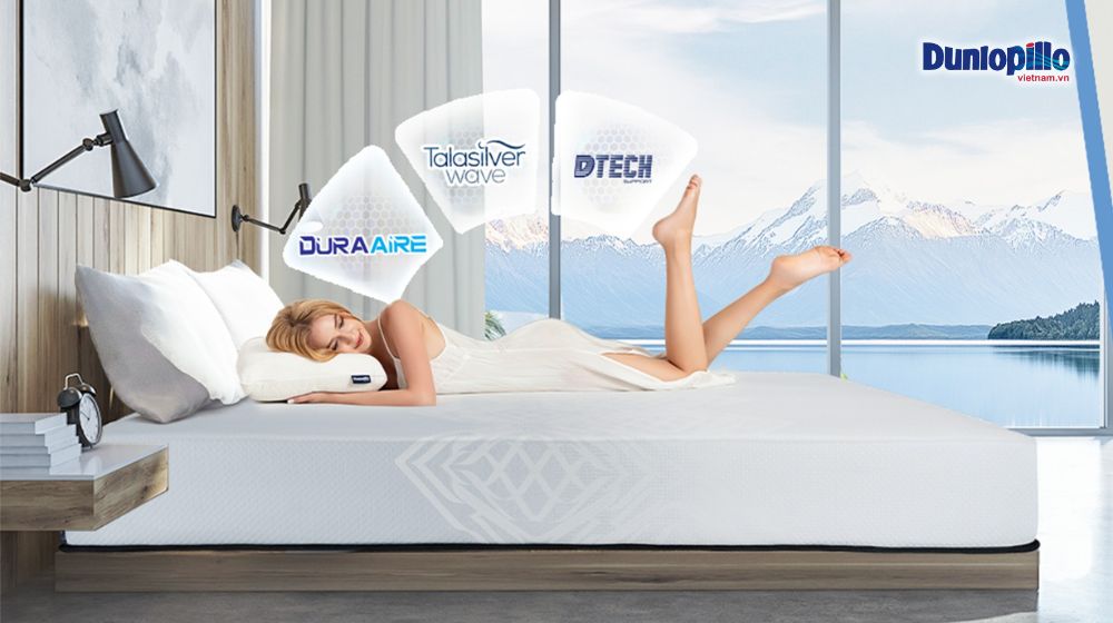 Nệm cao su Dunlopillo mang đến giấc ngủ mát cho đêm hè