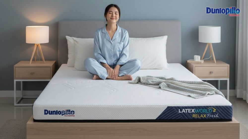 Nệm cao su Dunlopillo Relax Fresh là lựa chọn phù hợp cho giấc ngủ