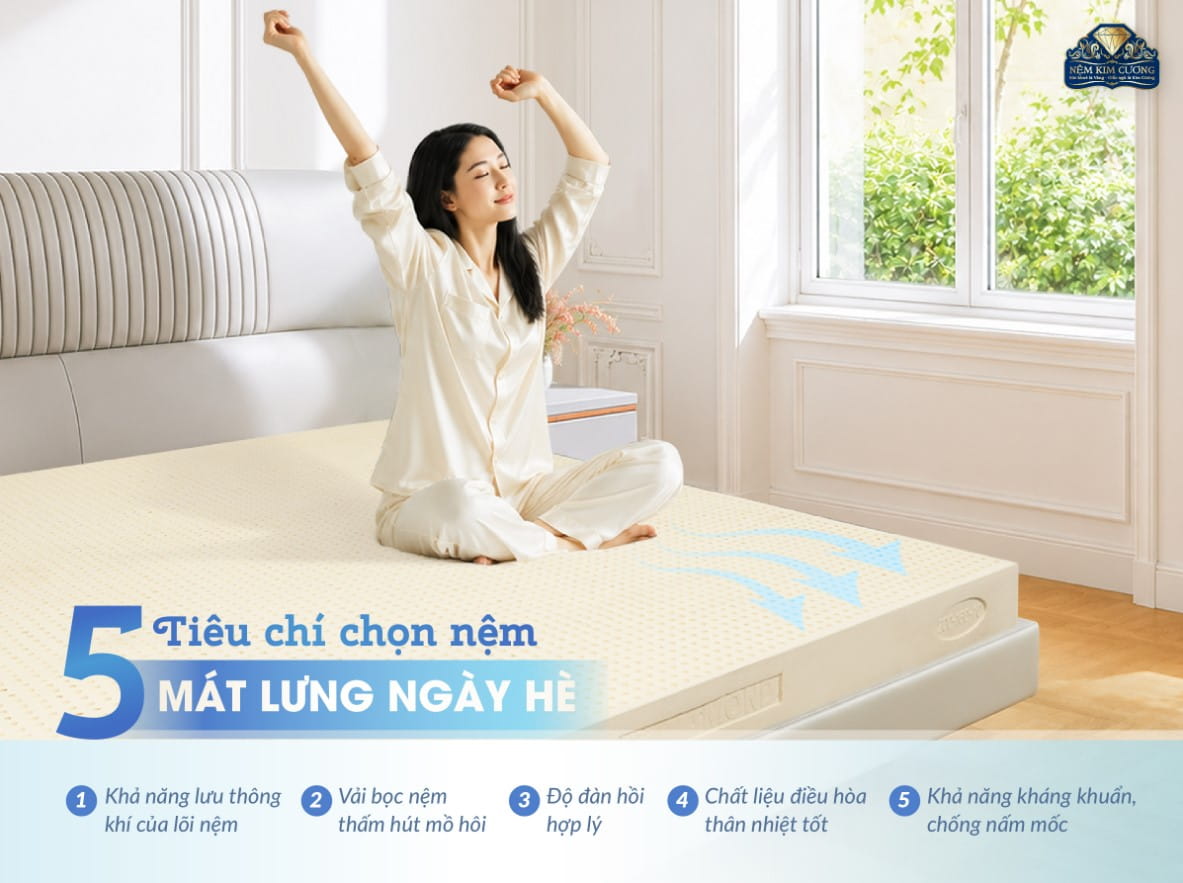 5 Tiêu Chí Chọn Nệm Mát Lưng Cho Ngày Hè